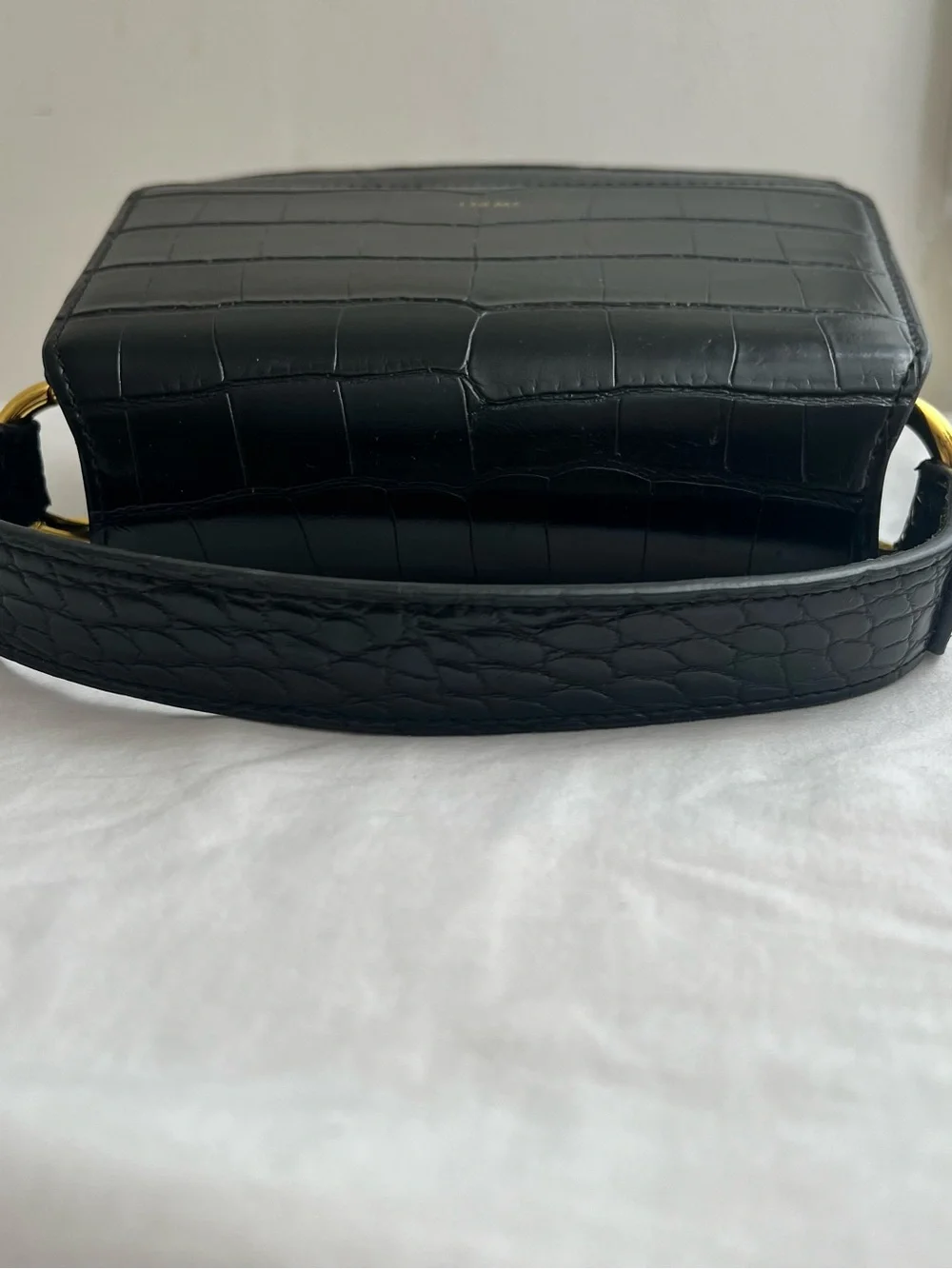 JW PEI Black Croc Top-Handle Satchel